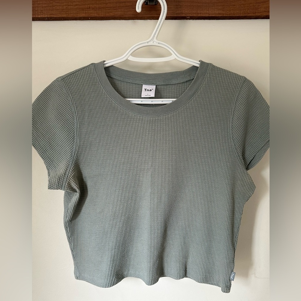 Aritzia - TNA - Cropped Waffle Tee